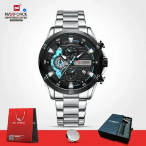 Curren 8402 – Silver Black